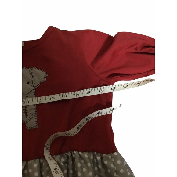 Alabama Elephant Dress Girl’s Size 14 Crimson And Gray - Picture 5 of 8